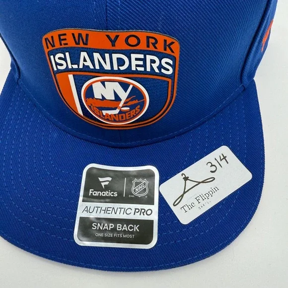 New York Islanders NHL Fanatics Authentic Pro Royal Blue Snapback Hat Cap - Picture 7 of 7